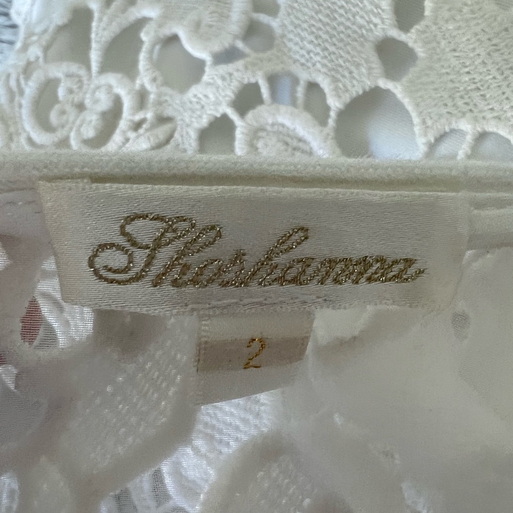 Shoshanna Women’s Sleeveless crochet white mini dress size 2 - Picture 7 of 8